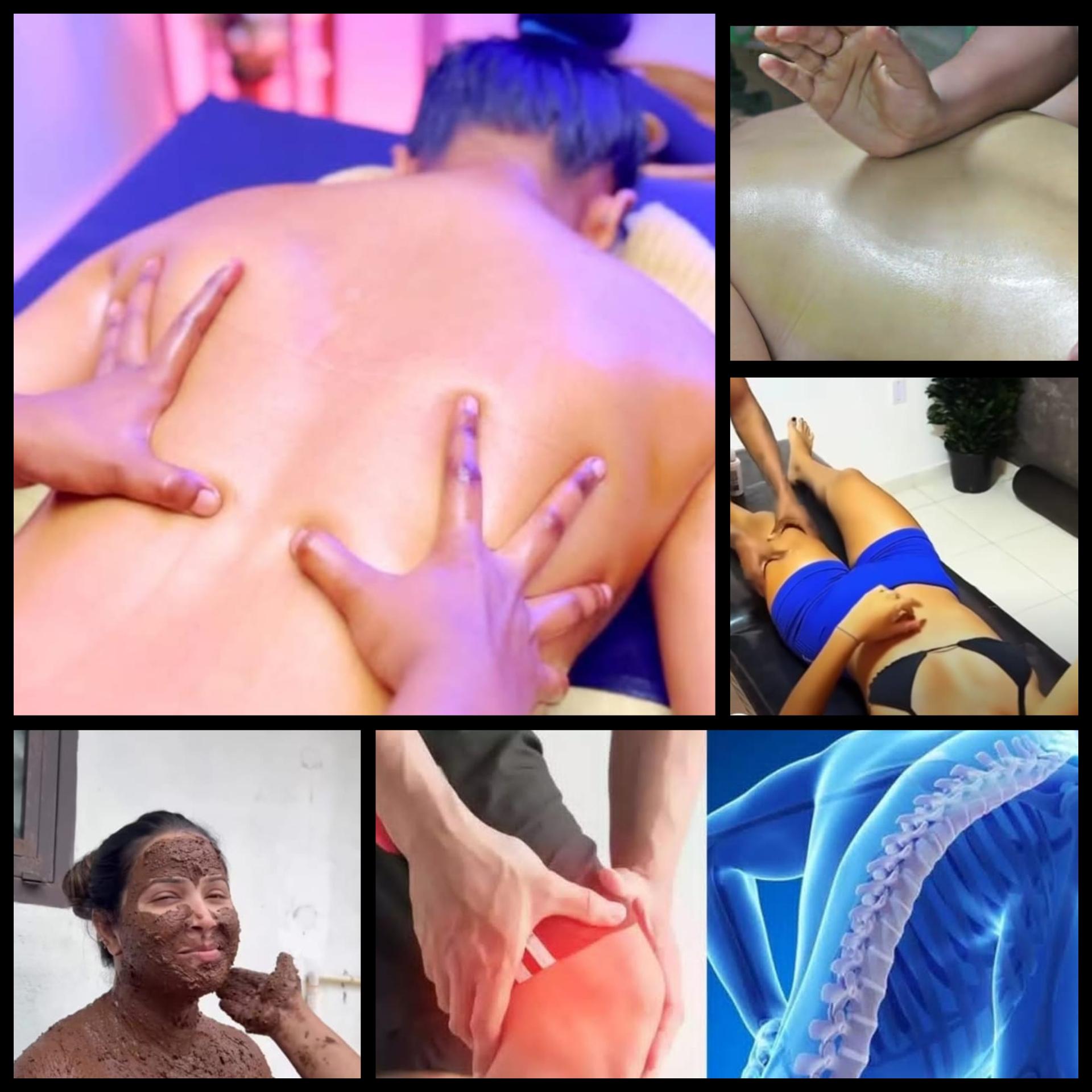 Image of full body oil massage for ladies.by by Indian male therapy age 38